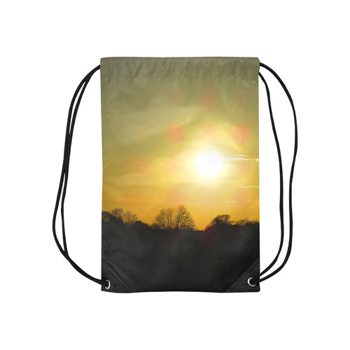 Golden sunset Small Drawstring Bag Model 1604 (Twin Sides) 11"(W) * 17.7"(H)