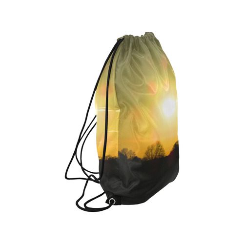 Golden sunset Small Drawstring Bag Model 1604 (Twin Sides) 11"(W) * 17.7"(H)