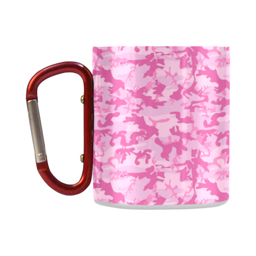 Shocking Pink Camouflage Pattern Classic Insulated Mug(10.3OZ)