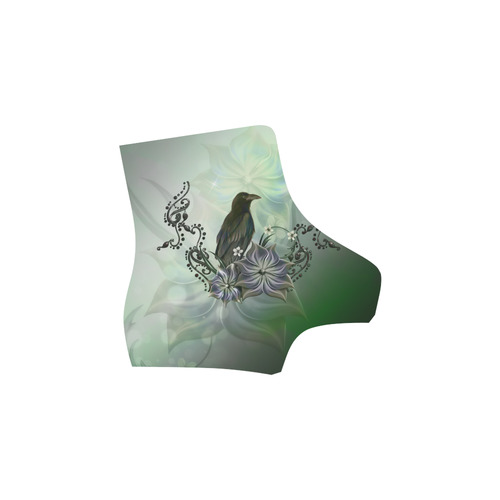 Raven with flowers Martin Boots For Women Model 1203H