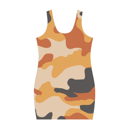 Camouflage Pattern Illustration DRESS Medea Vest Dress (Model D06)