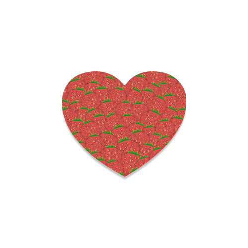 Strawberry Patch Heart Coaster