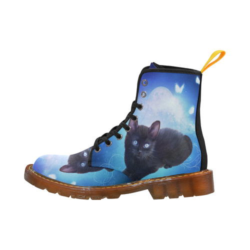 Cute little back kitten Martin Boots For Men Model 1203H