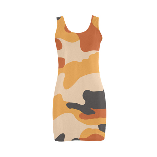 Camouflage Pattern Illustration DRESS Medea Vest Dress (Model D06)