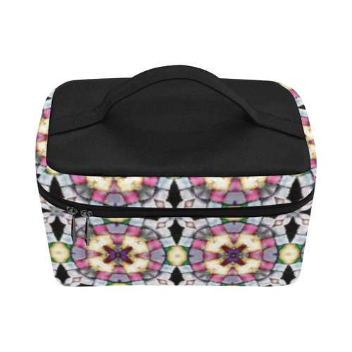 Multicolored Geometric Lunch Bag/Large (Model 1658)