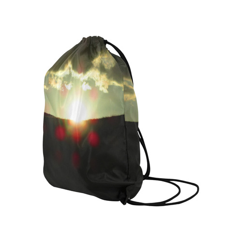 Sunset over the hill Large Drawstring Bag Model 1604 (Twin Sides)  16.5"(W) * 19.3"(H)