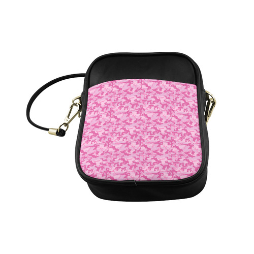 Shocking Pink Camouflage Pattern Sling Bag (Model 1627)