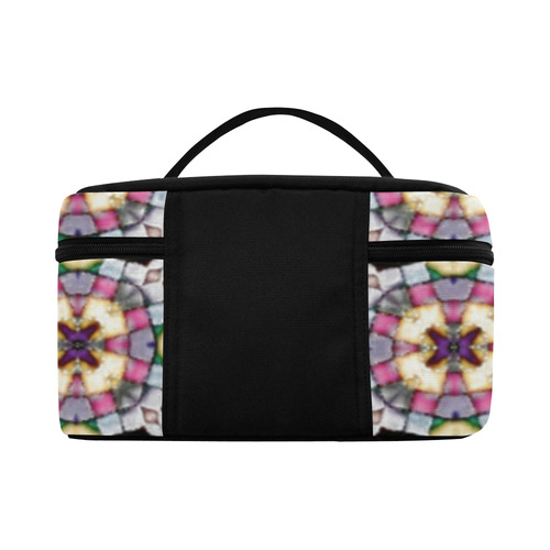 Multicolored Geometric Lunch Bag/Large (Model 1658)