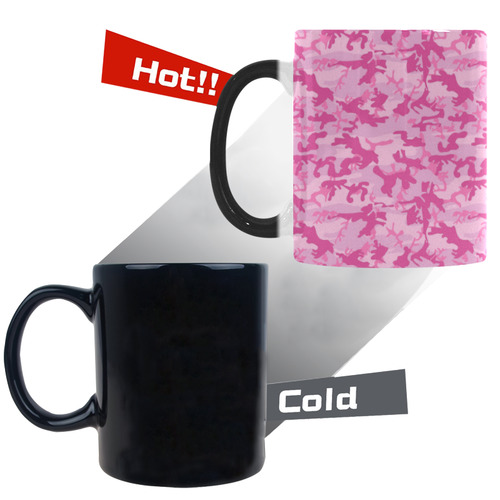 Shocking Pink Camouflage Pattern Custom Morphing Mug