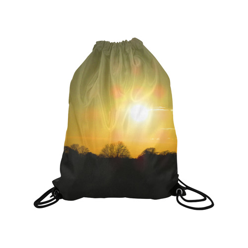 Golden sunset Medium Drawstring Bag Model 1604 (Twin Sides) 13.8"(W) * 18.1"(H)