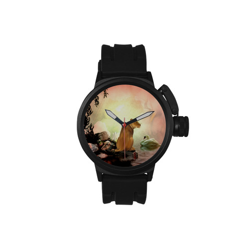 Awesome lioness in a fantasy world Men's Sports Watch(Model 309)