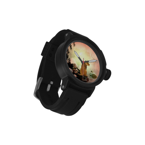Awesome lioness in a fantasy world Men's Sports Watch(Model 309)