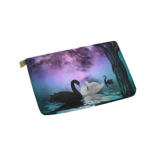 Wonderful black and white swan Carry-All Pouch 9.5''x6''
