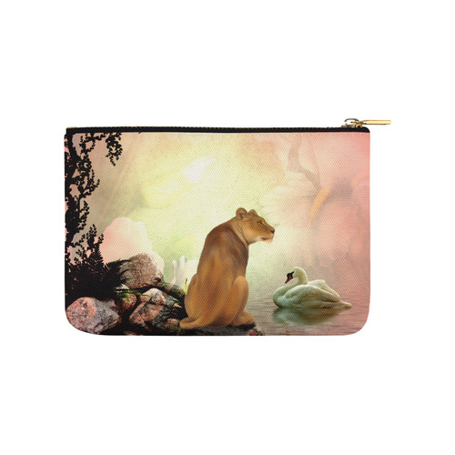 Awesome lioness in a fantasy world Carry-All Pouch 9.5''x6''