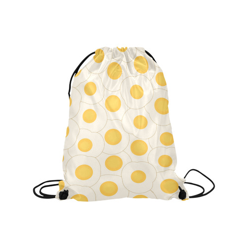 Fried Eggs Medium Drawstring Bag Model 1604 (Twin Sides) 13.8"(W) * 18.1"(H)