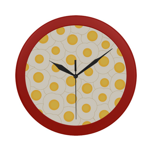 Fried Eggs Circular Plastic Wall clock