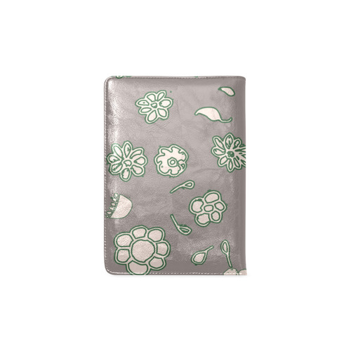 floral gray and green Custom NoteBook A5