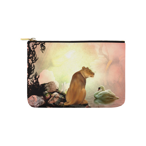 Awesome lioness in a fantasy world Carry-All Pouch 9.5''x6''