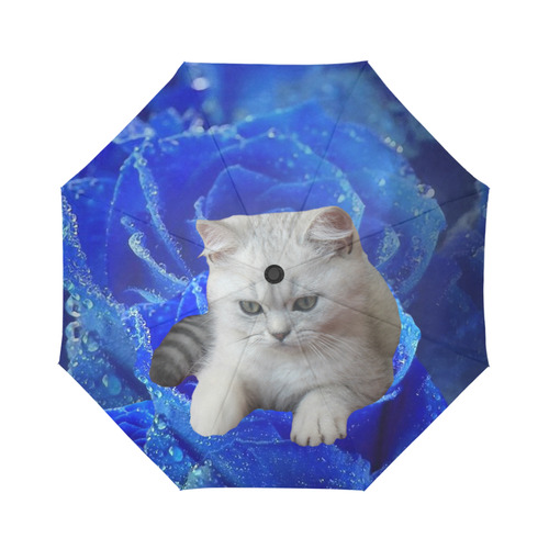 Cat and Rose Auto-Foldable Umbrella (Model U04)