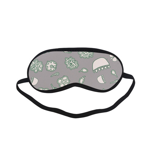 floral gray and green Sleeping Mask