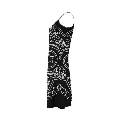 Sugar Skull Red Rose Alcestis Slip Dress (Model D05)