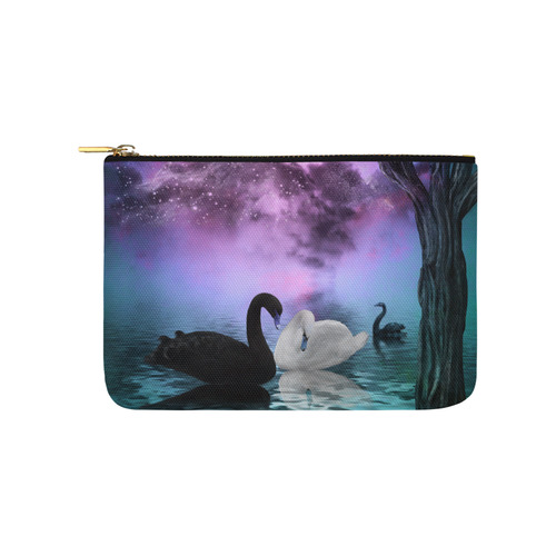 Wonderful black and white swan Carry-All Pouch 9.5''x6''