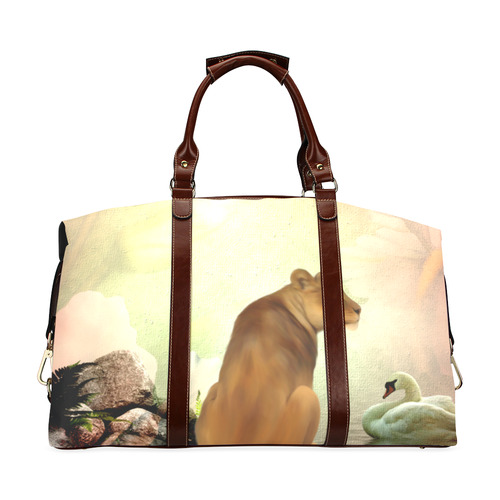 Awesome lioness in a fantasy world Classic Travel Bag (Model 1643) Remake