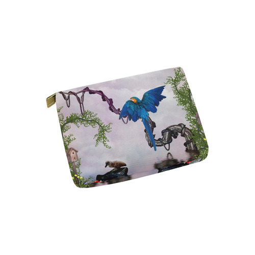 Awesome parrot Carry-All Pouch 6''x5''