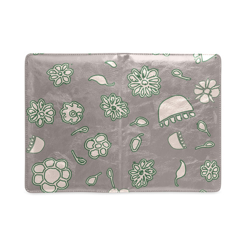 floral gray and green Custom NoteBook A5