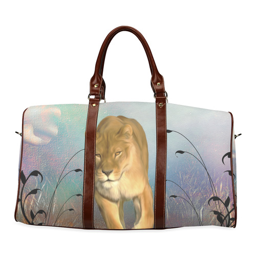 Wonderful lioness Waterproof Travel Bag/Small (Model 1639)