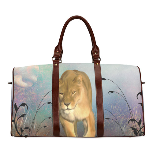 Wonderful lioness Waterproof Travel Bag/Small (Model 1639)