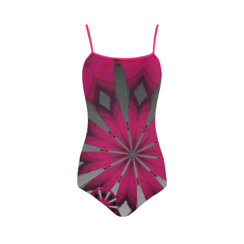 Hot Pink Diamondz Strap Swimsuit ( Model S05)