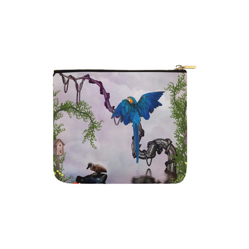 Awesome parrot Carry-All Pouch 6''x5''