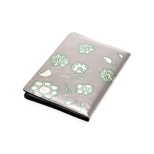 floral gray and green Custom NoteBook A5