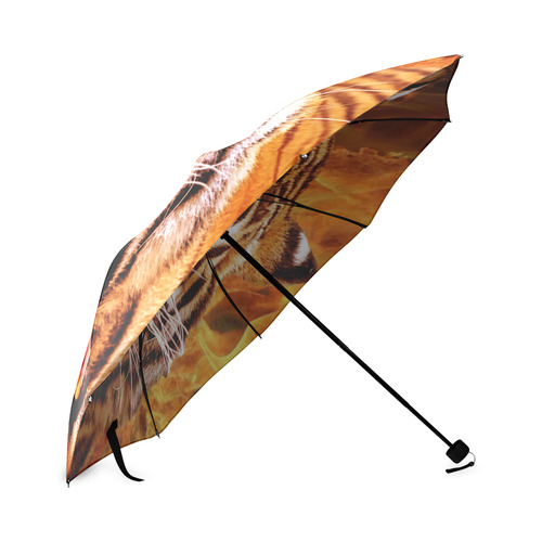 Tiger and Flame Foldable Umbrella (Model U01)