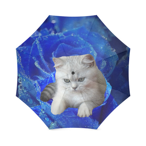 Cat and Rose Foldable Umbrella (Model U01)