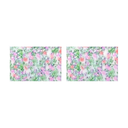 softly floral A by JamColors Placemat 12’’ x 18’’ (Two Pieces)