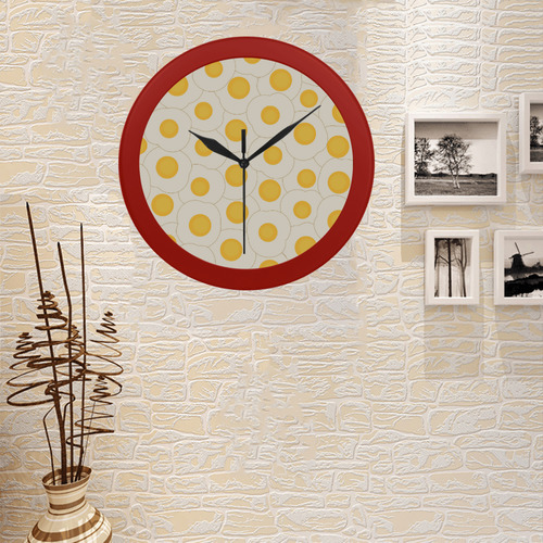 Fried Eggs Circular Plastic Wall clock