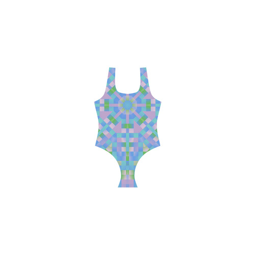 Multicolor Kaleidoscope Vest One Piece Swimsuit (Model S04)