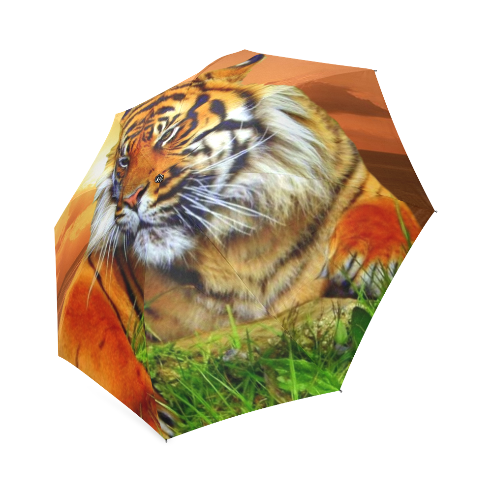 Sumatran Tiger Foldable Umbrella (Model U01) ID D1376172