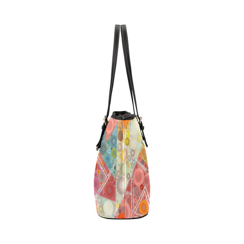 Hazy Summer Days Leather Tote Bag/Small (Model 1651)