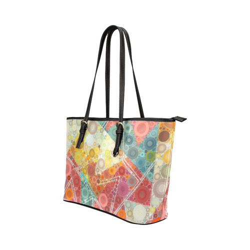 Hazy Summer Days Leather Tote Bag/Small (Model 1651)