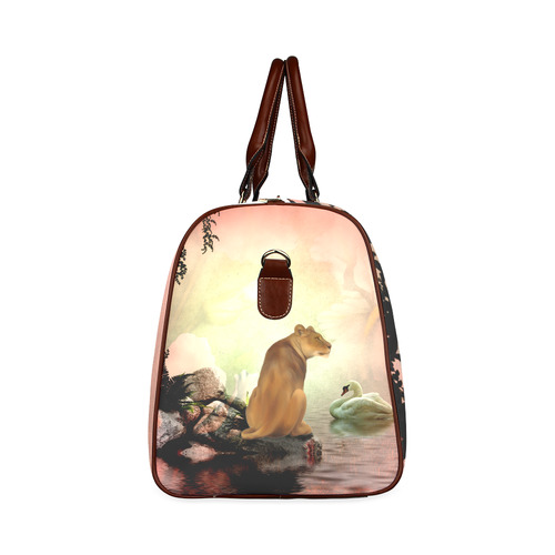 Awesome lioness in a fantasy world Waterproof Travel Bag/Small (Model 1639)