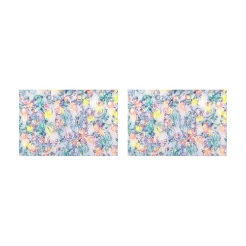 softly floral C by JamColors Placemat 12’’ x 18’’ (Two Pieces)