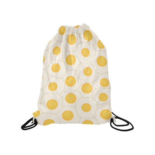 Fried Eggs Medium Drawstring Bag Model 1604 (Twin Sides) 13.8"(W) * 18.1"(H)