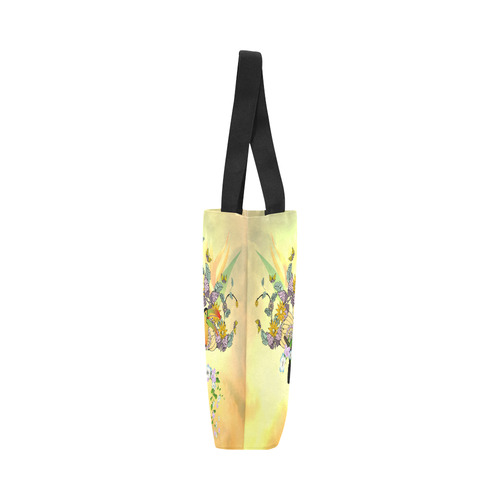 Toucan with flowers Canvas Tote Bag (Model 1657)