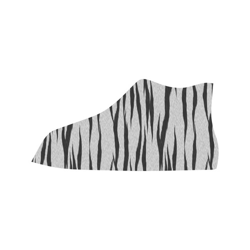 A Trendy Black Silver Big Cat Fur Texture Vancouver H Men's Canvas Shoes (1013-1)