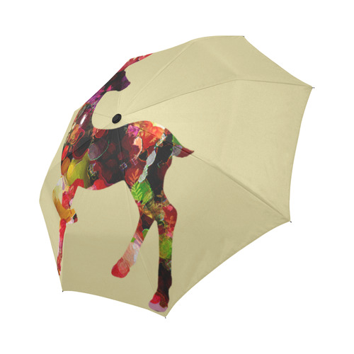Abstract Floral Deer 2 Auto-Foldable Umbrella (Model U04)