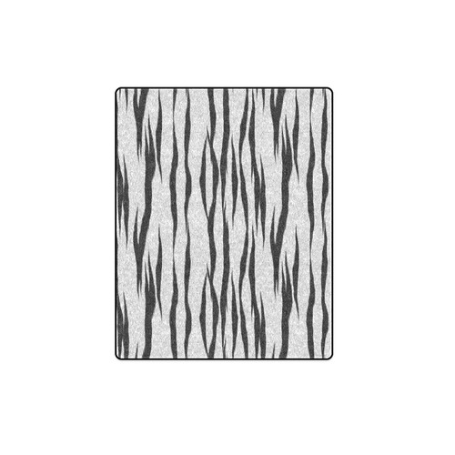 A Trendy Black Silver Big Cat Fur Texture Blanket 40"x50"