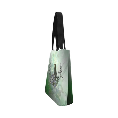 Raven with flowers Canvas Tote Bag (Model 1657)